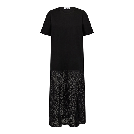 Haute L'Amitié Summer Lace SS Tee Dress Black